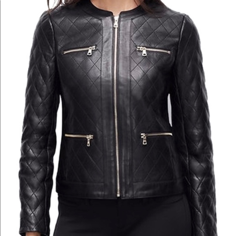 🖤NWT Ann Taylor Quilted Leather Jacket